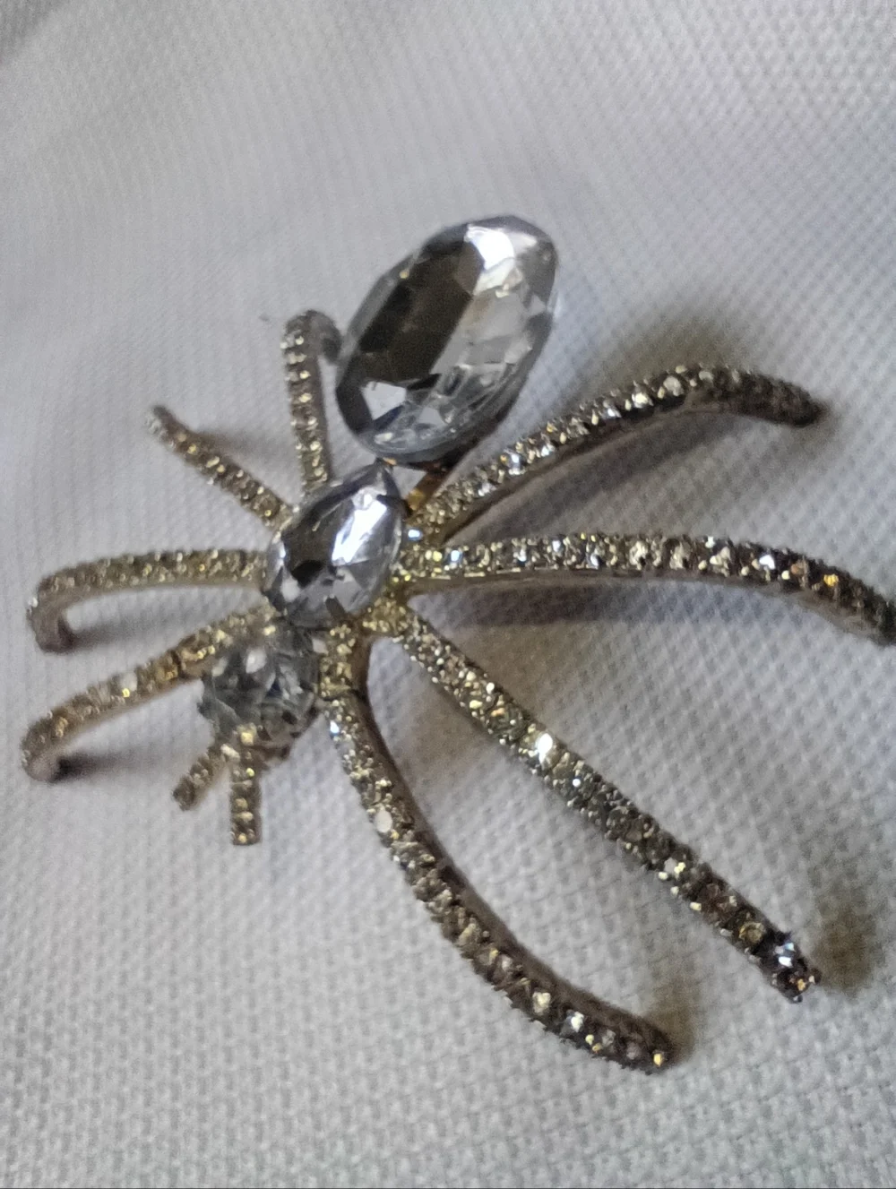 Halloween Huge 4 Inches Spider Brooch Rhinestone Vintage Women's Jewelry Bug Pin